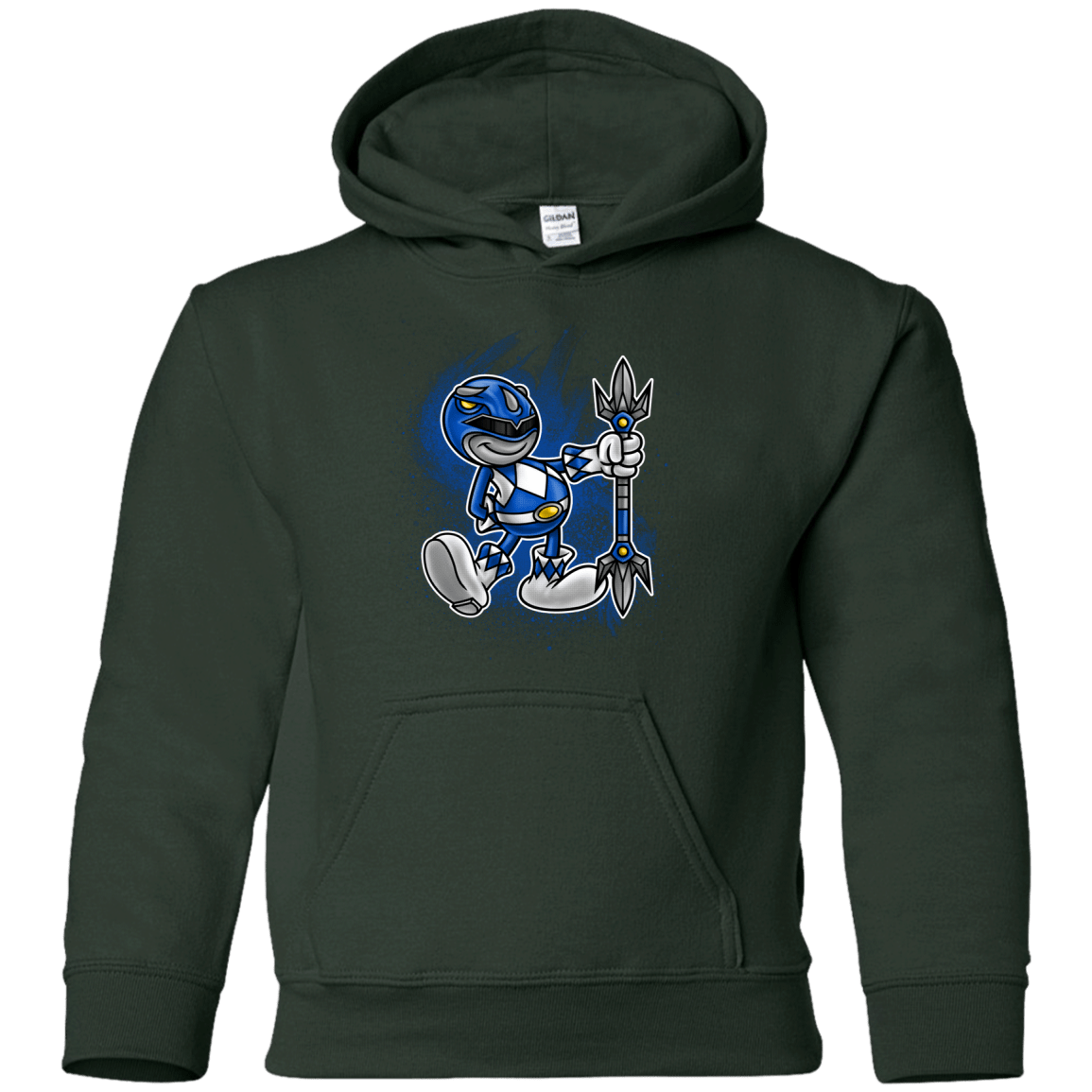 Sweatshirts Forest Green / YS Blue Ranger Artwork Youth Hoodie