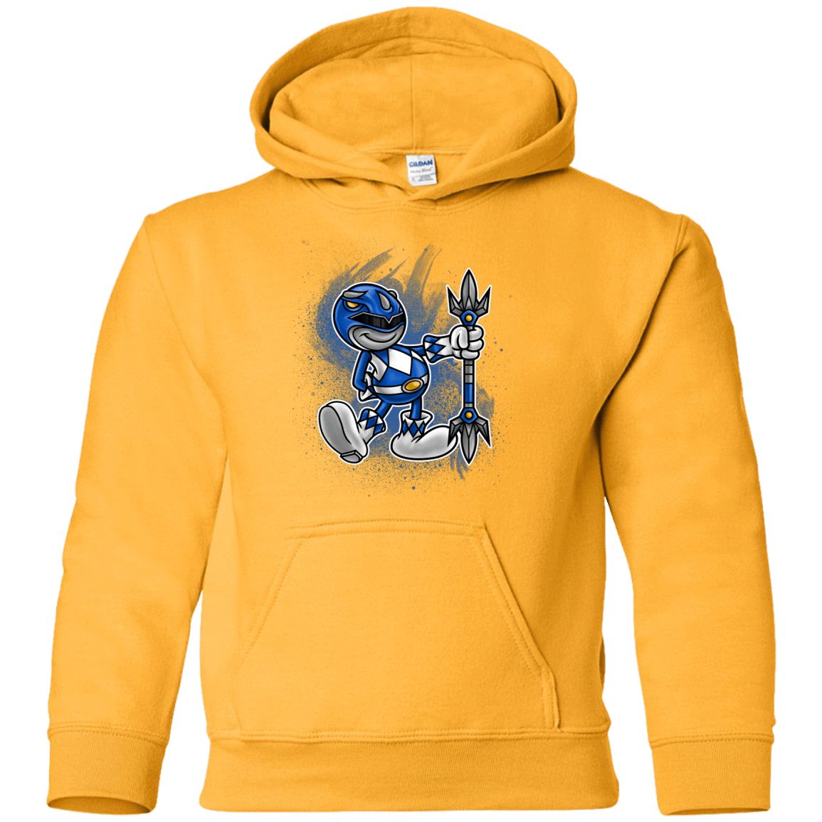Sweatshirts Gold / YS Blue Ranger Artwork Youth Hoodie
