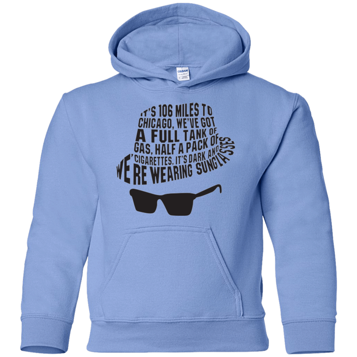 Sweatshirts Carolina Blue / YS Blues Brothers Youth Hoodie
