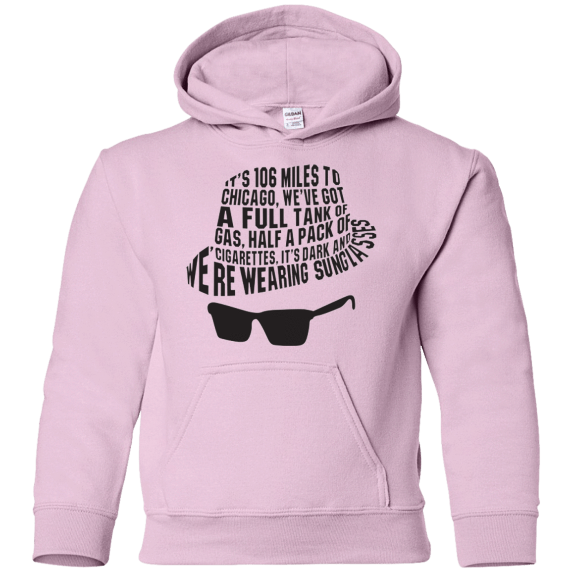 Sweatshirts Light Pink / YS Blues Brothers Youth Hoodie