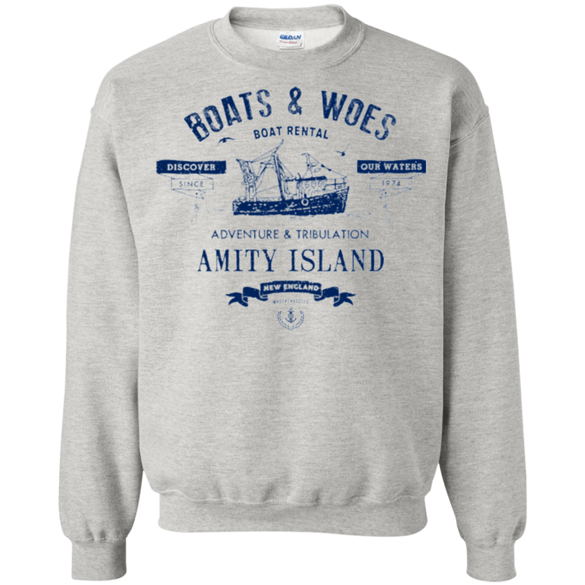 Sweatshirts Ash / Small BOATS & WOES Crewneck Sweatshirt