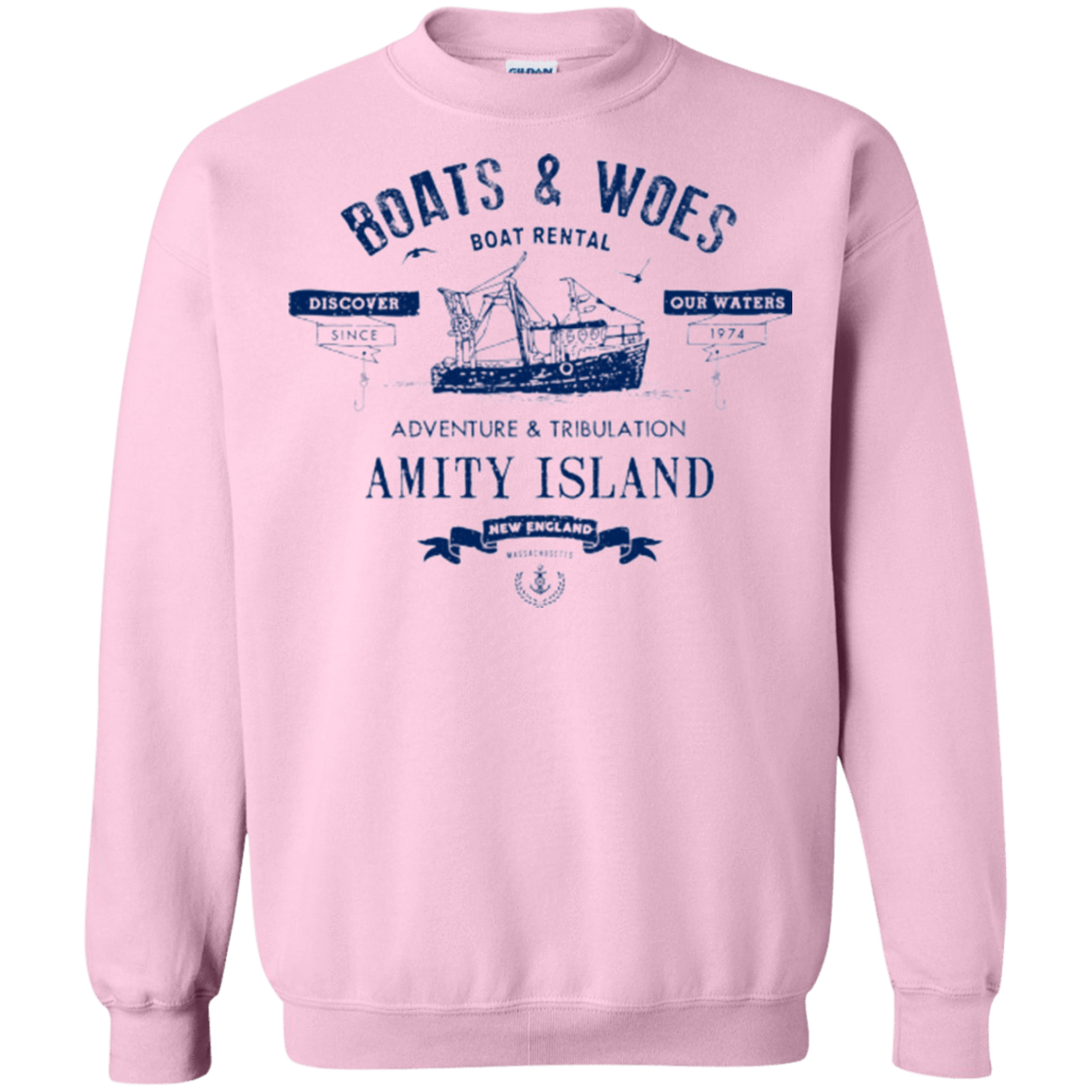 Sweatshirts Light Pink / Small BOATS & WOES Crewneck Sweatshirt