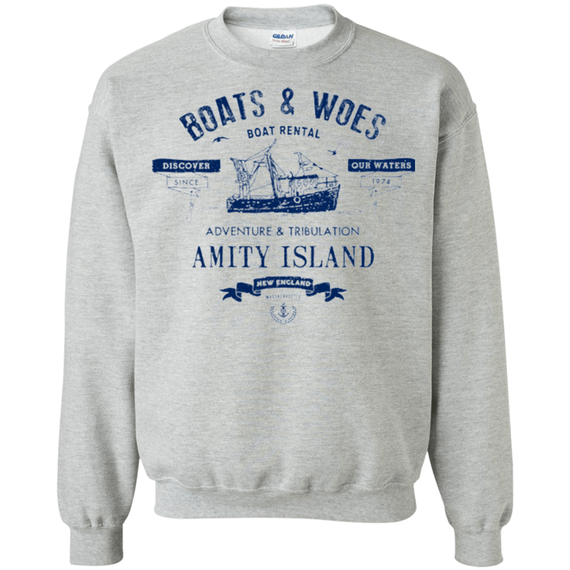 Sweatshirts Sport Grey / Small BOATS & WOES Crewneck Sweatshirt