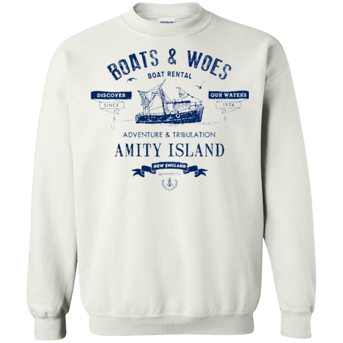 Sweatshirts White / Small BOATS & WOES Crewneck Sweatshirt