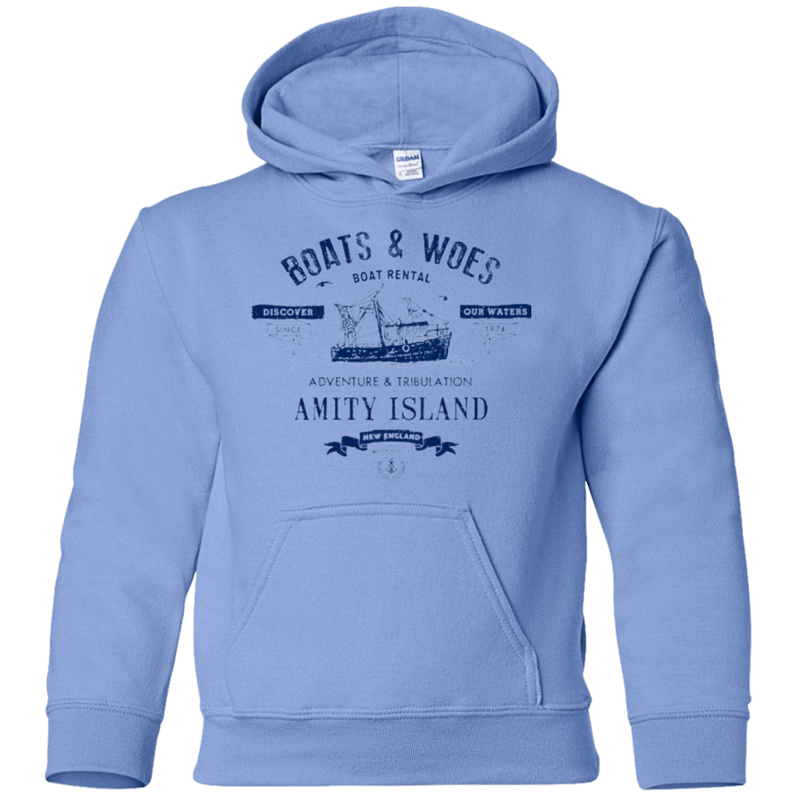 Sweatshirts Carolina Blue / YS BOATS & WOES Youth Hoodie