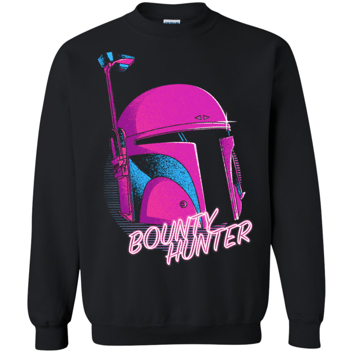 Sweatshirts Black / Small Bobba Helmet 80's Crewneck Sweatshirt