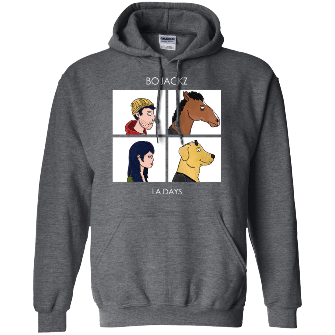 Sweatshirts Dark Heather / S Bojackz Pullover Hoodie