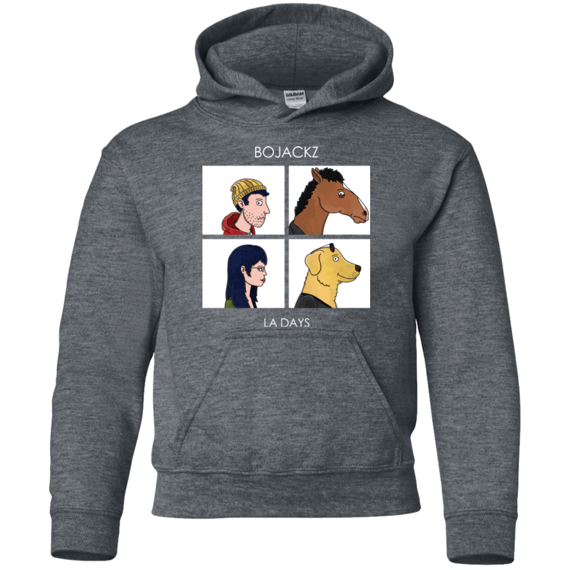 Sweatshirts Dark Heather / YS Bojackz Youth Hoodie