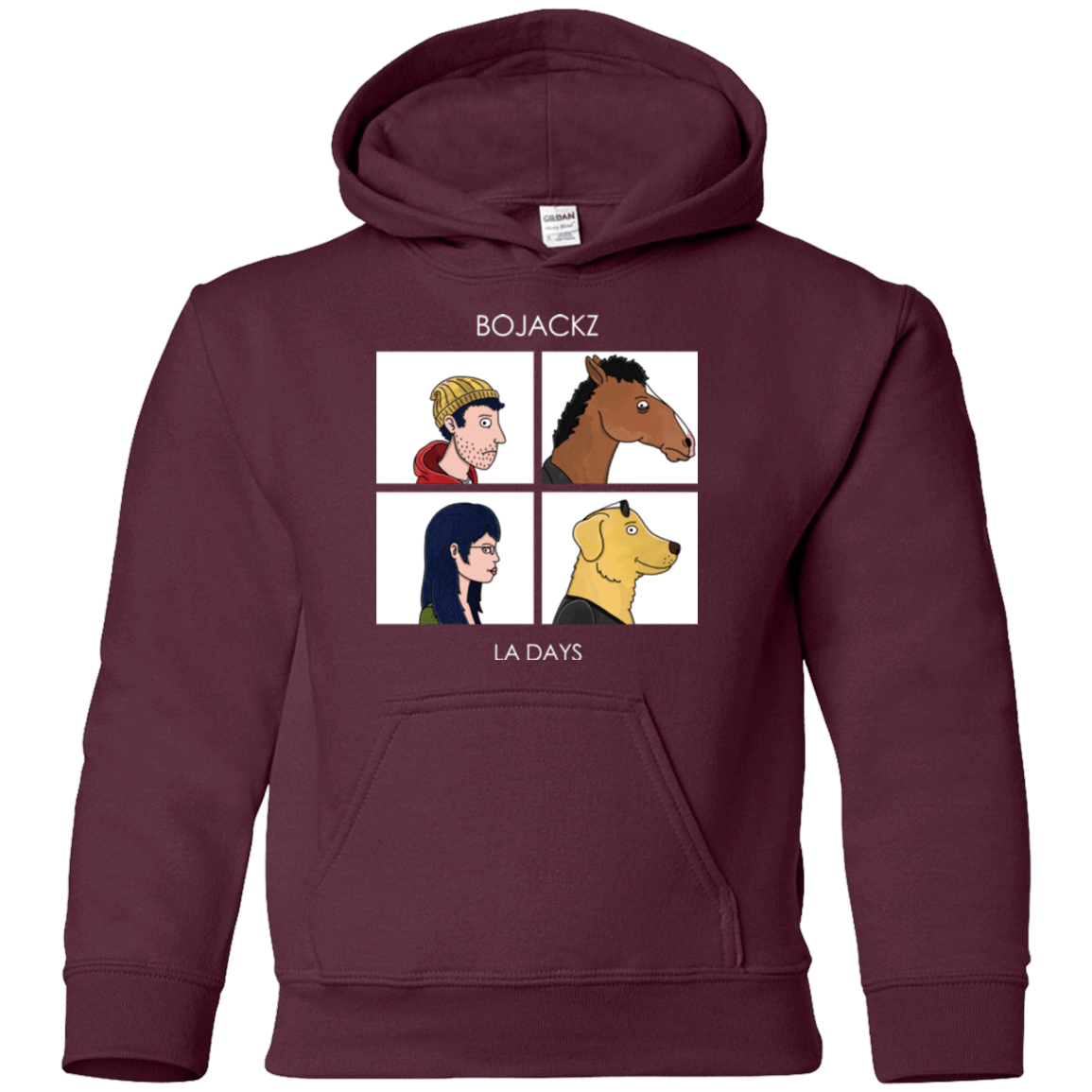 Sweatshirts Maroon / YS Bojackz Youth Hoodie
