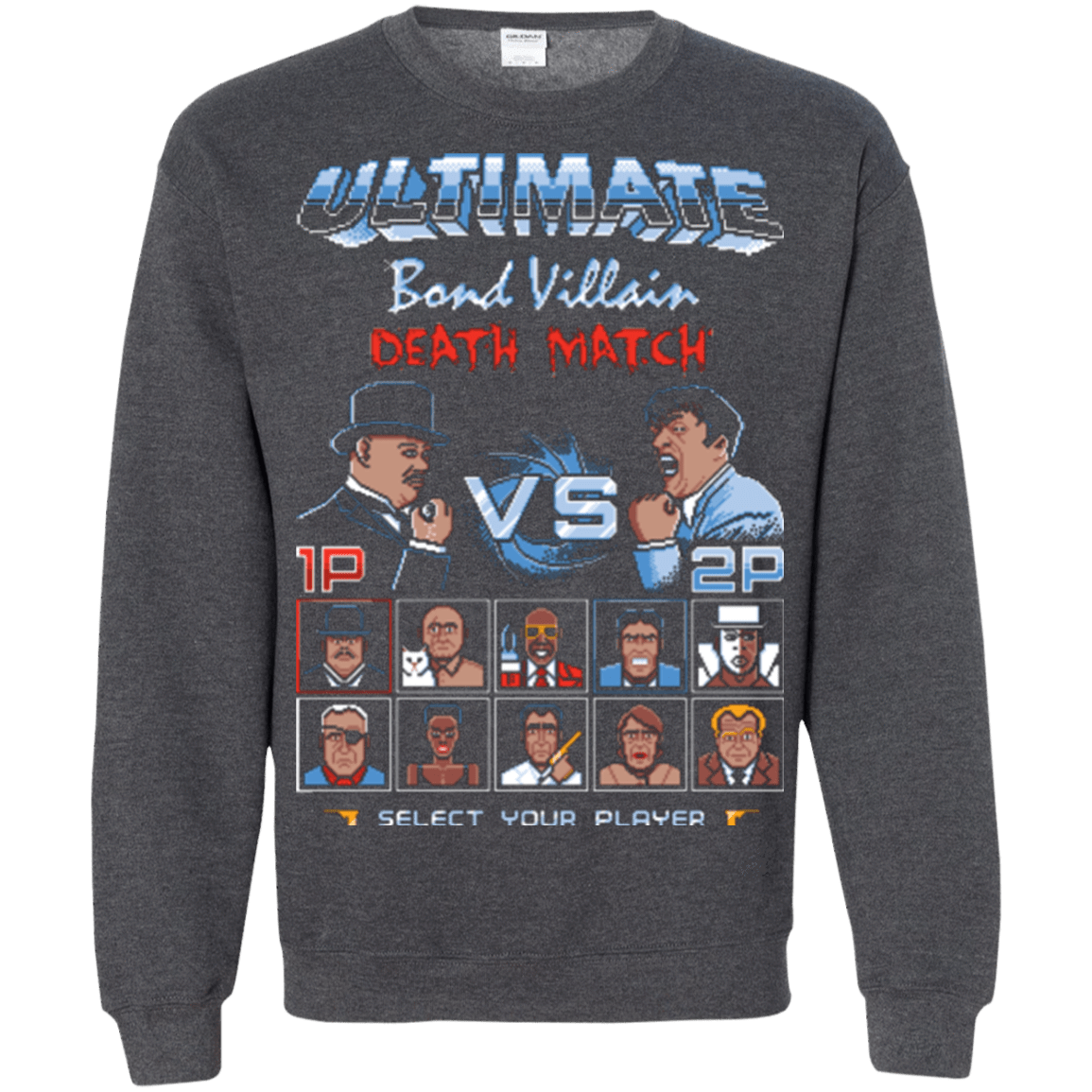 Sweatshirts Dark Heather / Small Bond Villain Death Match Crewneck Sweatshirt
