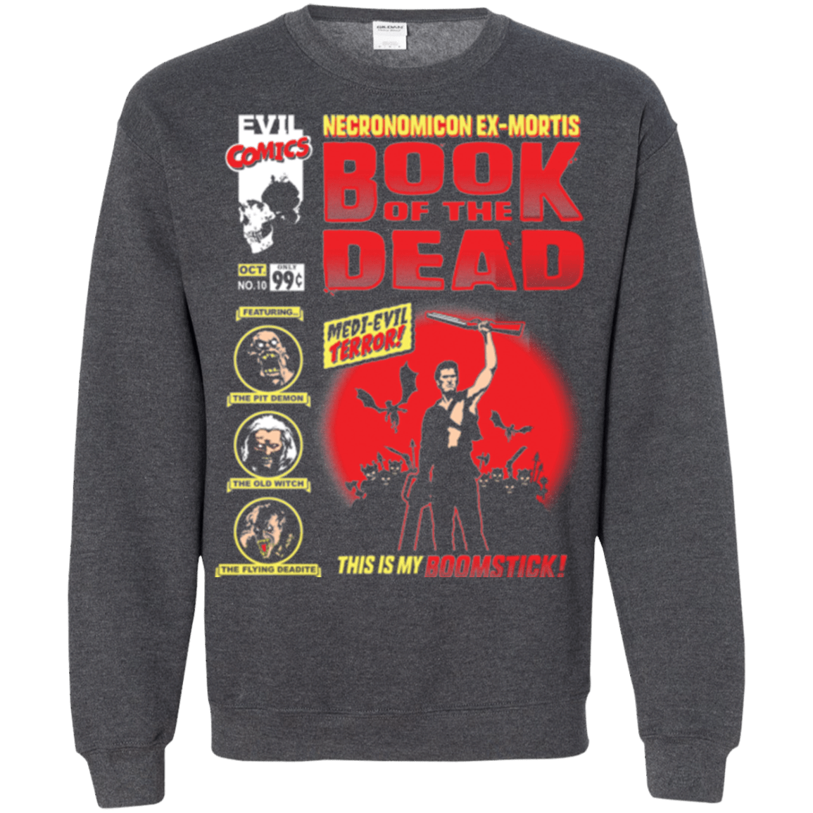 Sweatshirts Dark Heather / Small Book Of The Dead Crewneck Sweatshirt