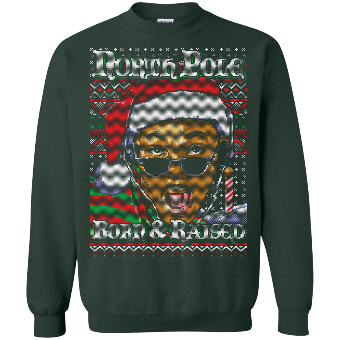 Sweatshirts Forest Green / Small BORN AND RAISED Crewneck Sweatshirt