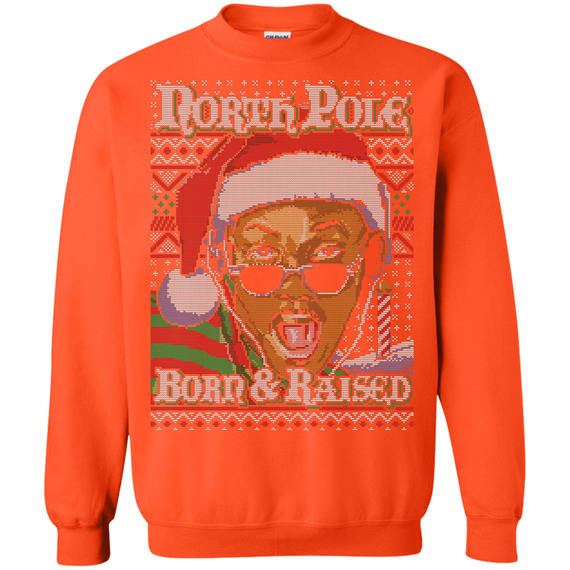 Sweatshirts Orange / Small BORN AND RAISED Crewneck Sweatshirt