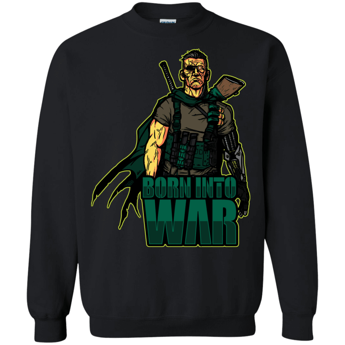 Sweatshirts Black / S Born Into War Crewneck Sweatshirt
