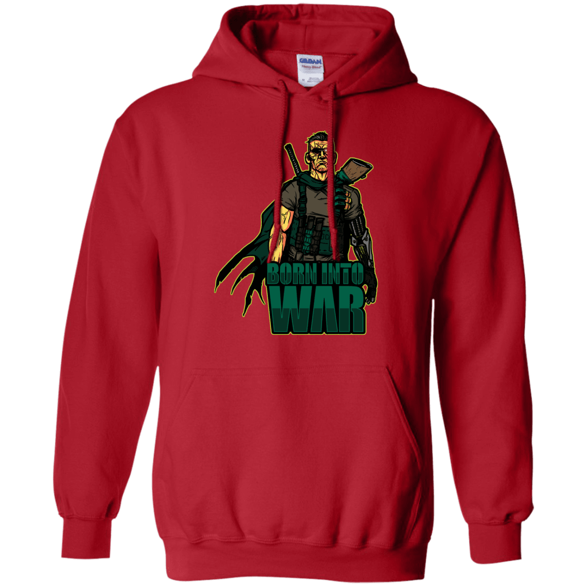 Sweatshirts Red / S Born Into War Pullover Hoodie