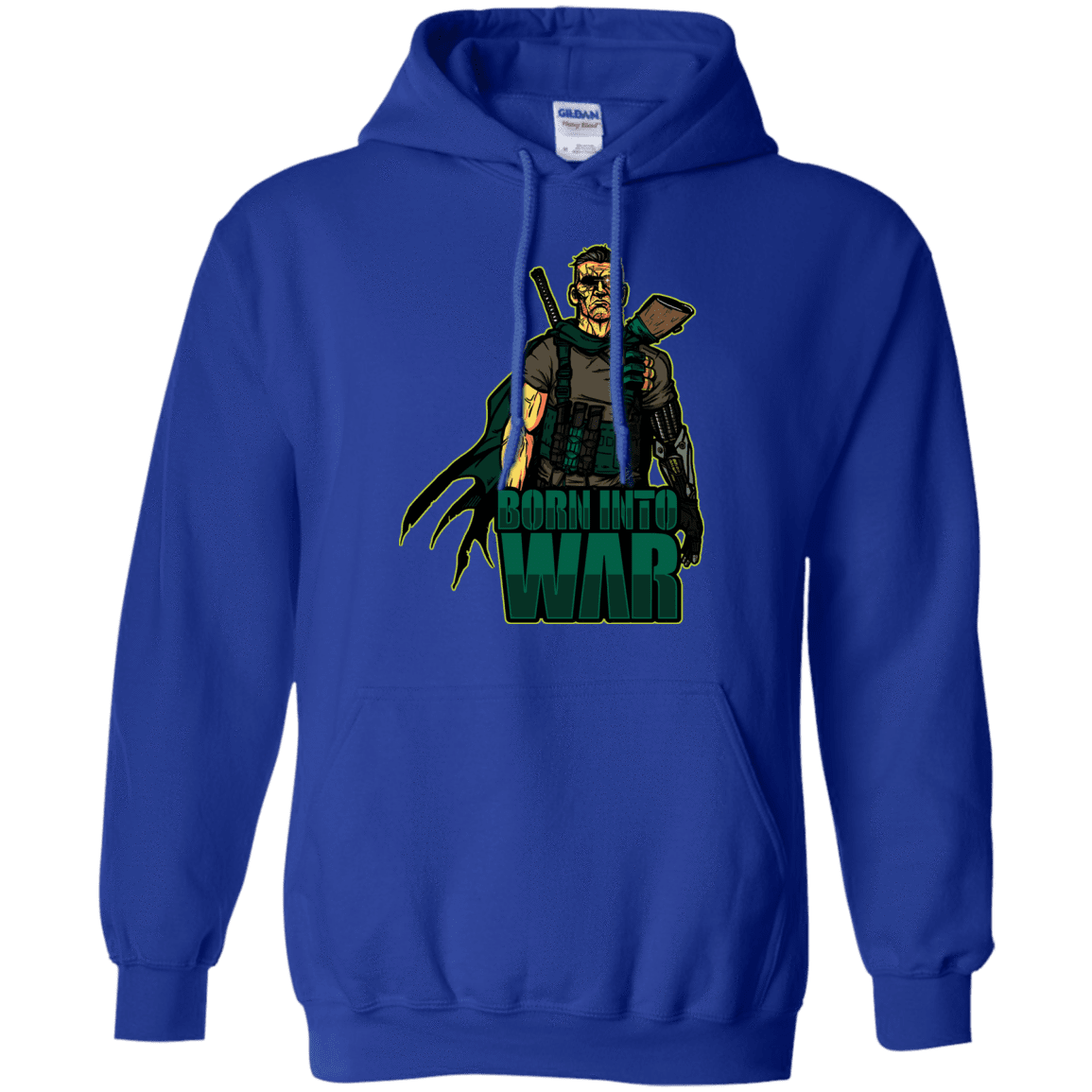 Sweatshirts Royal / S Born Into War Pullover Hoodie