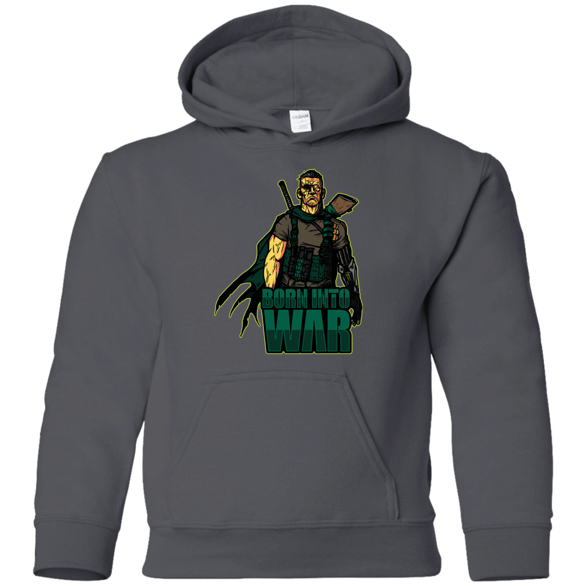Sweatshirts Charcoal / YS Born Into War Youth Hoodie
