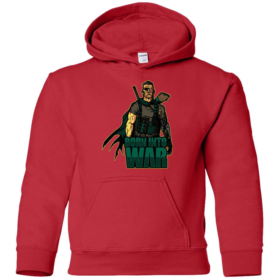 Sweatshirts Red / YS Born Into War Youth Hoodie