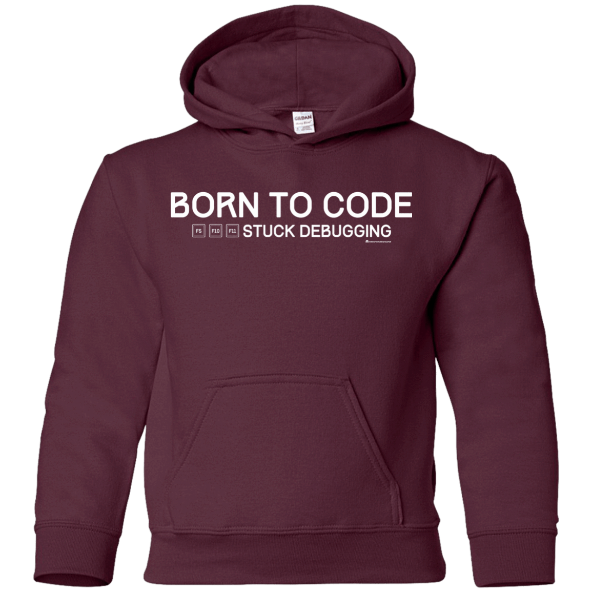 Sweatshirts Maroon / YS Born To Code Stuck Debugging Youth Hoodie