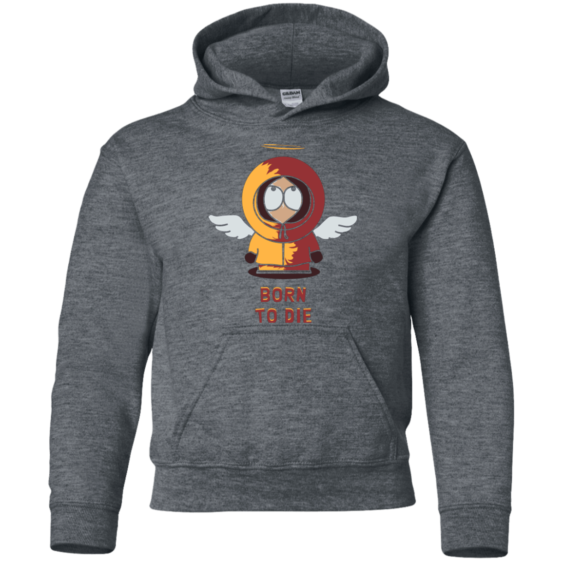 Sweatshirts Dark Heather / YS BORN TO DIE Youth Hoodie