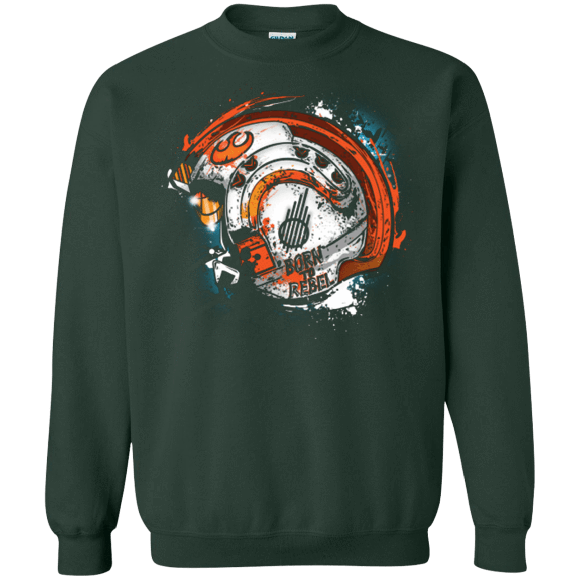 Sweatshirts Forest Green / Small Born to Rebel Crewneck Sweatshirt