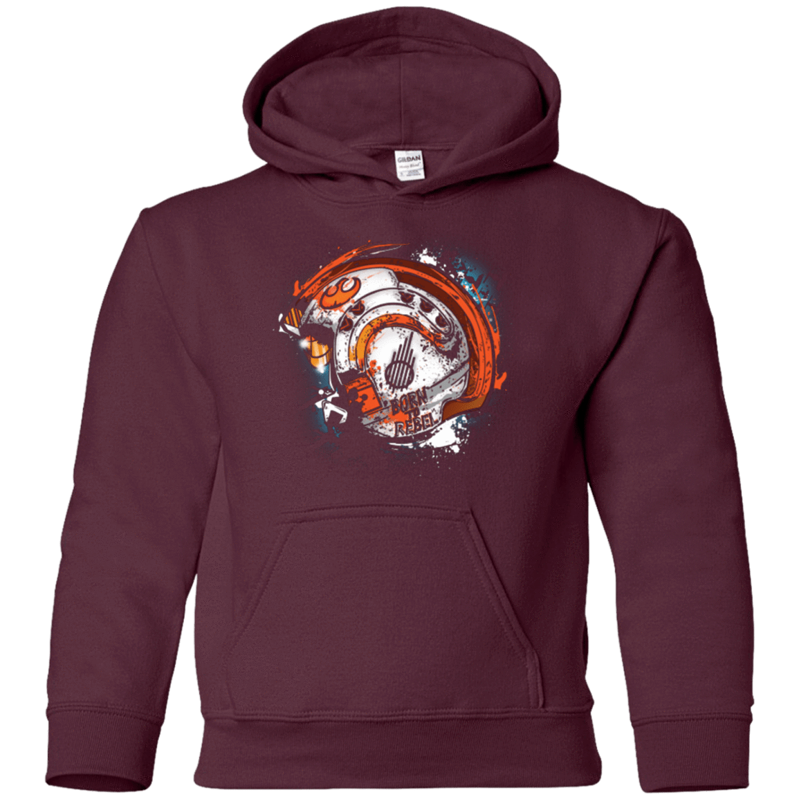 Sweatshirts Maroon / YS Born to Rebel Youth Hoodie