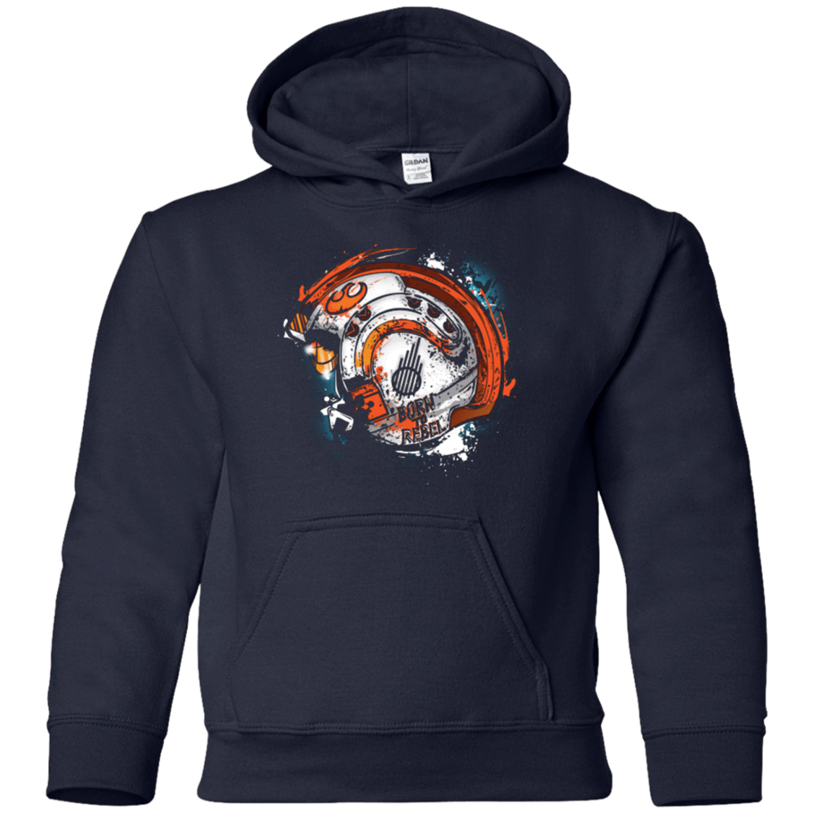 Sweatshirts Navy / YS Born to Rebel Youth Hoodie