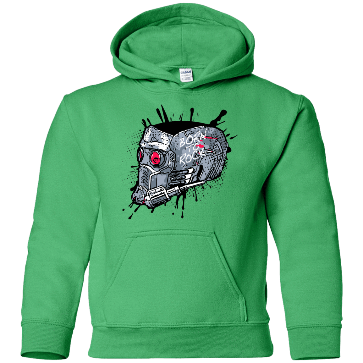 Sweatshirts Irish Green / YS Born to Rock Youth Hoodie