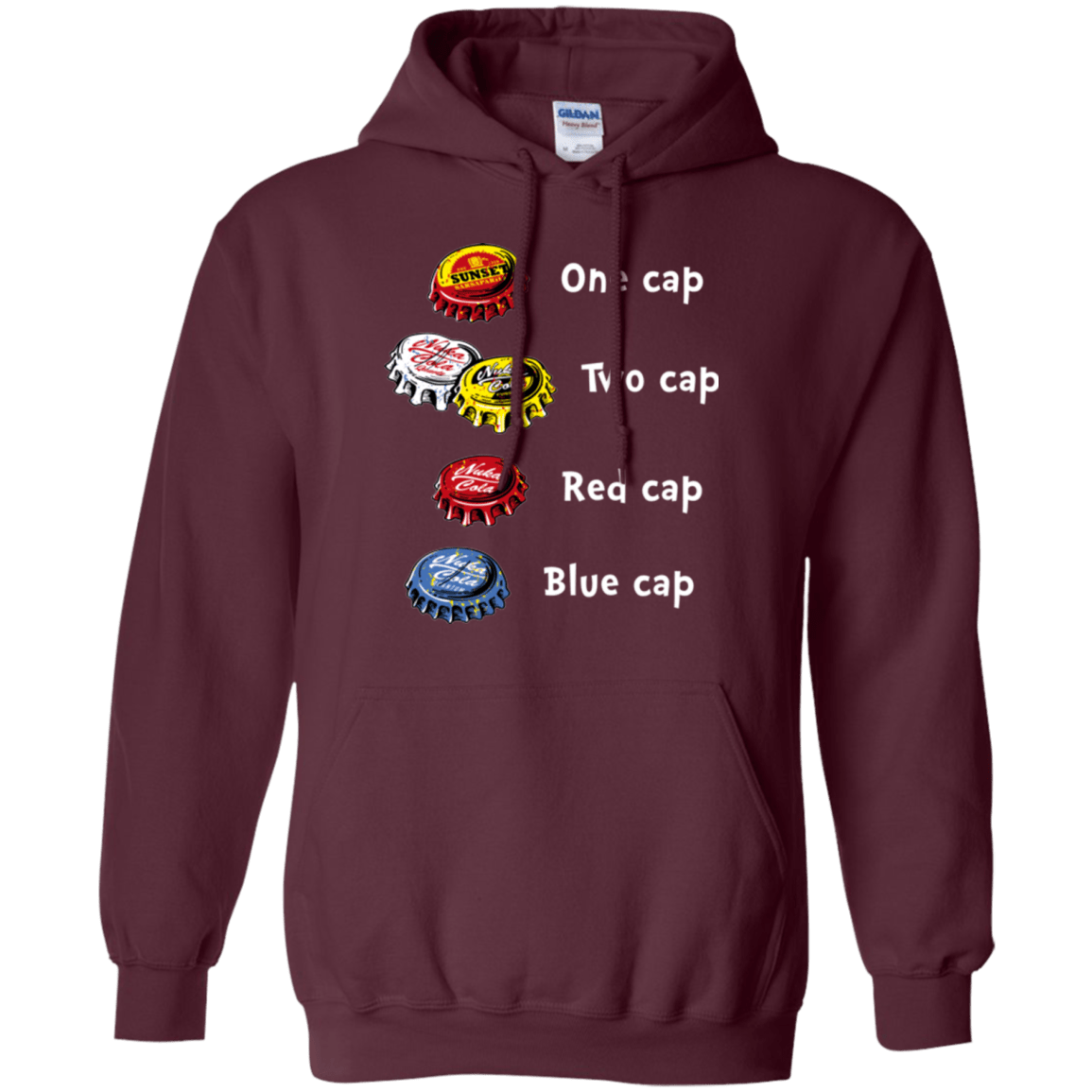 Sweatshirts Maroon / Small Bottle Caps Fever Pullover Hoodie