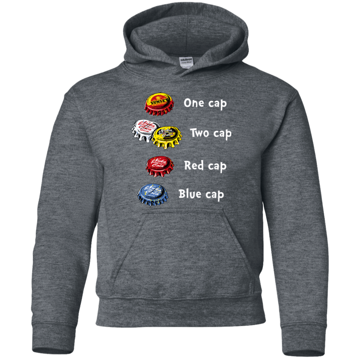 Sweatshirts Dark Heather / YS Bottle Caps Fever Youth Hoodie