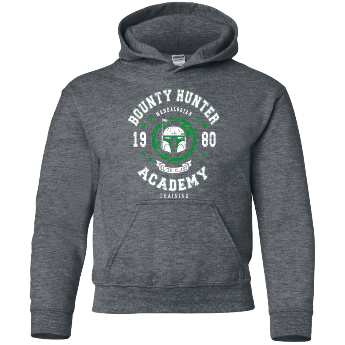 Sweatshirts Dark Heather / YS Bounty Hunter Academy 80 Youth Hoodie