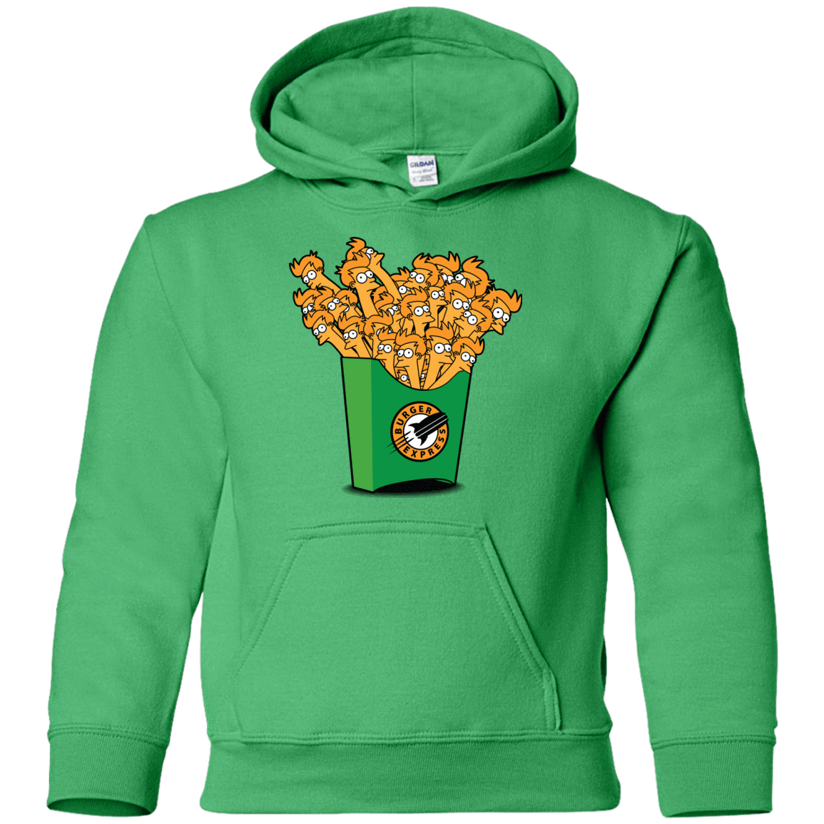 Sweatshirts Irish Green / YS Box of Fries Youth Hoodie