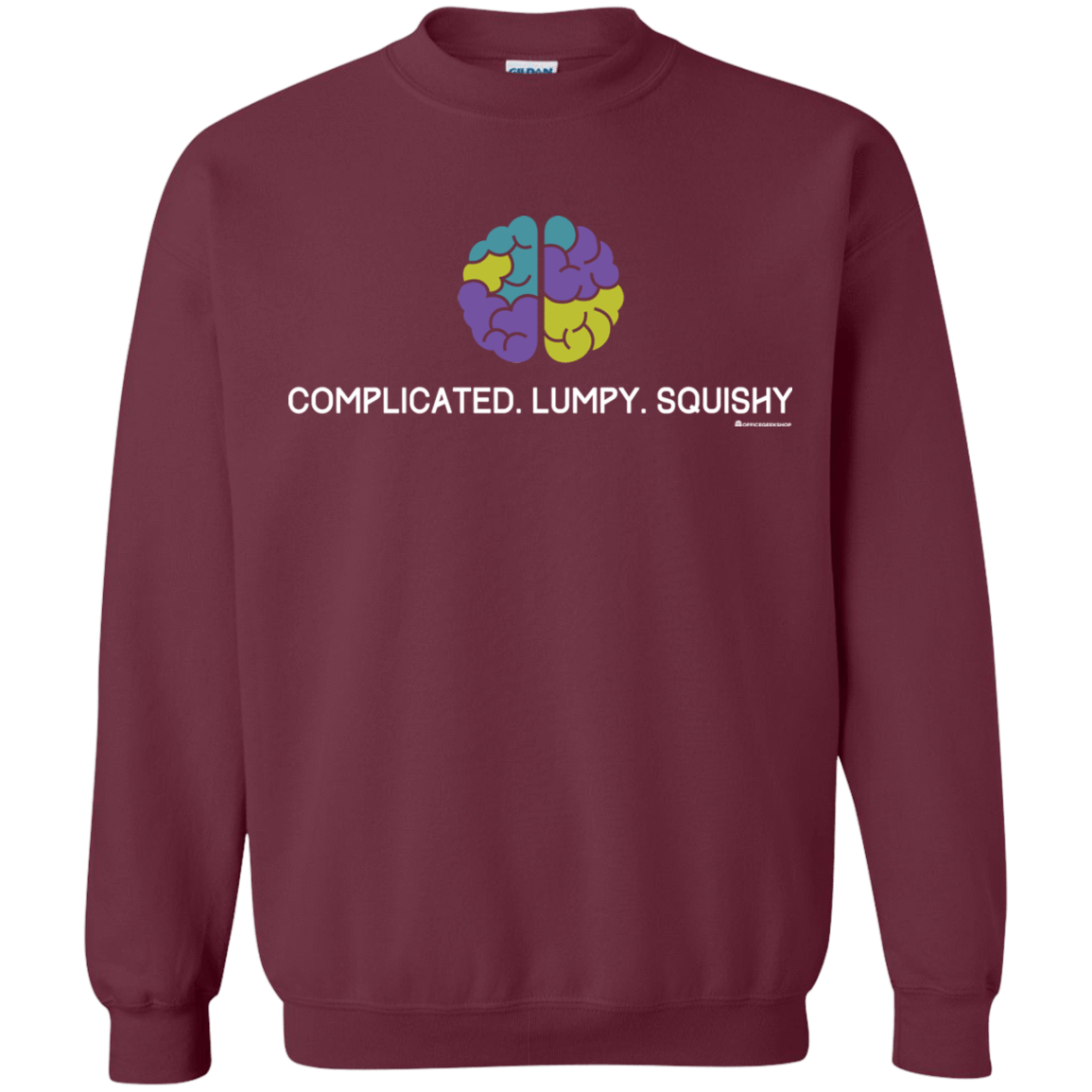Sweatshirts Maroon / Small Brain Crewneck Sweatshirt