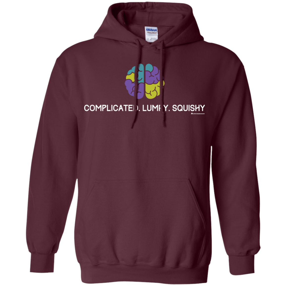 Sweatshirts Maroon / Small Brain Pullover Hoodie