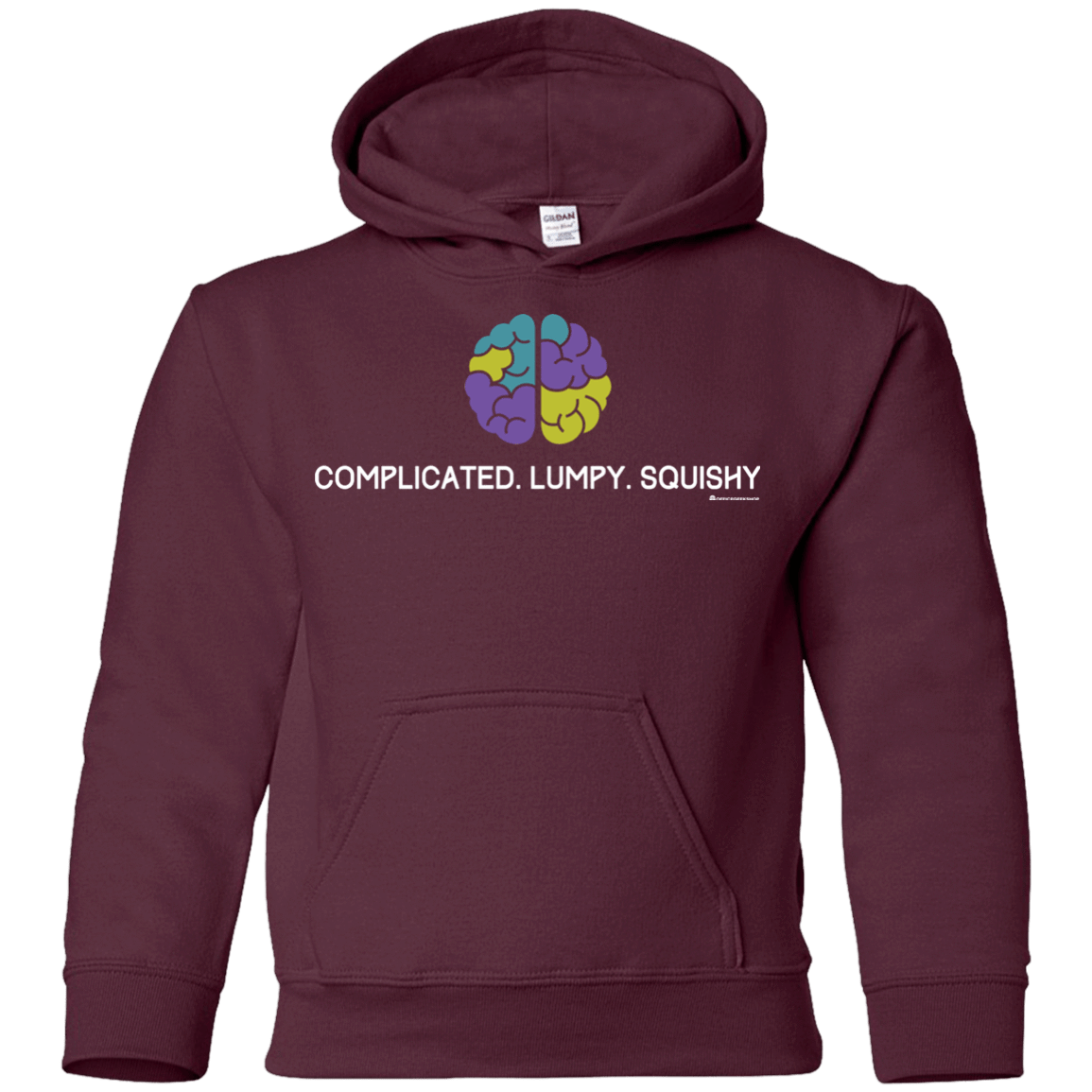 Sweatshirts Maroon / YS Brain Youth Hoodie