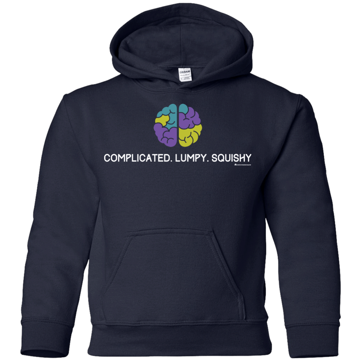 Sweatshirts Navy / YS Brain Youth Hoodie