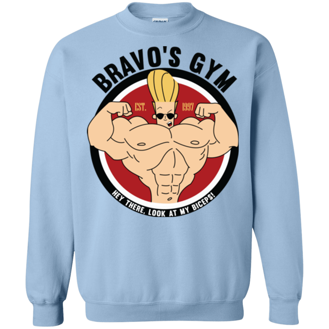 Sweatshirts Light Blue / Small Bravo's Gym Crewneck Sweatshirt