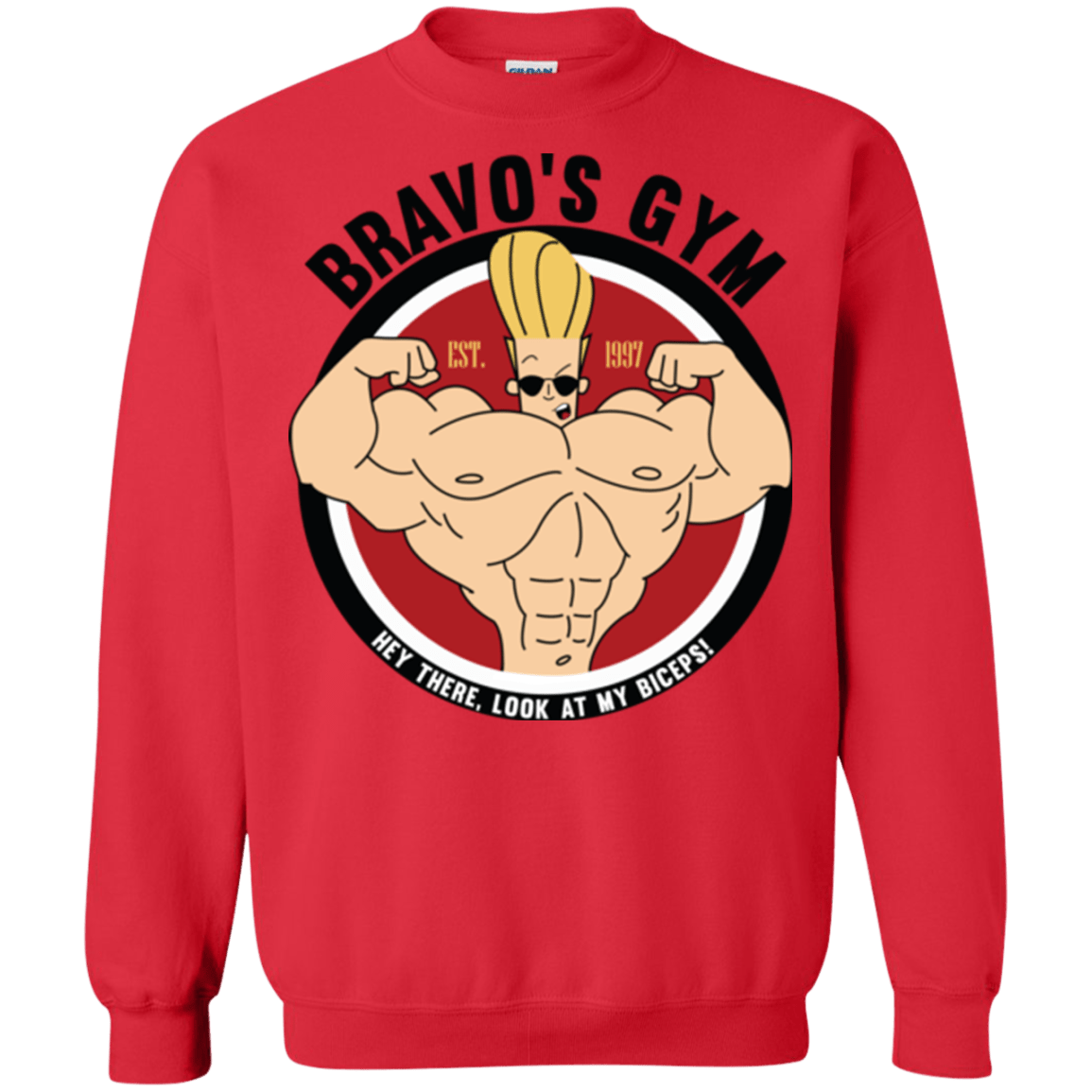 Sweatshirts Red / Small Bravo's Gym Crewneck Sweatshirt
