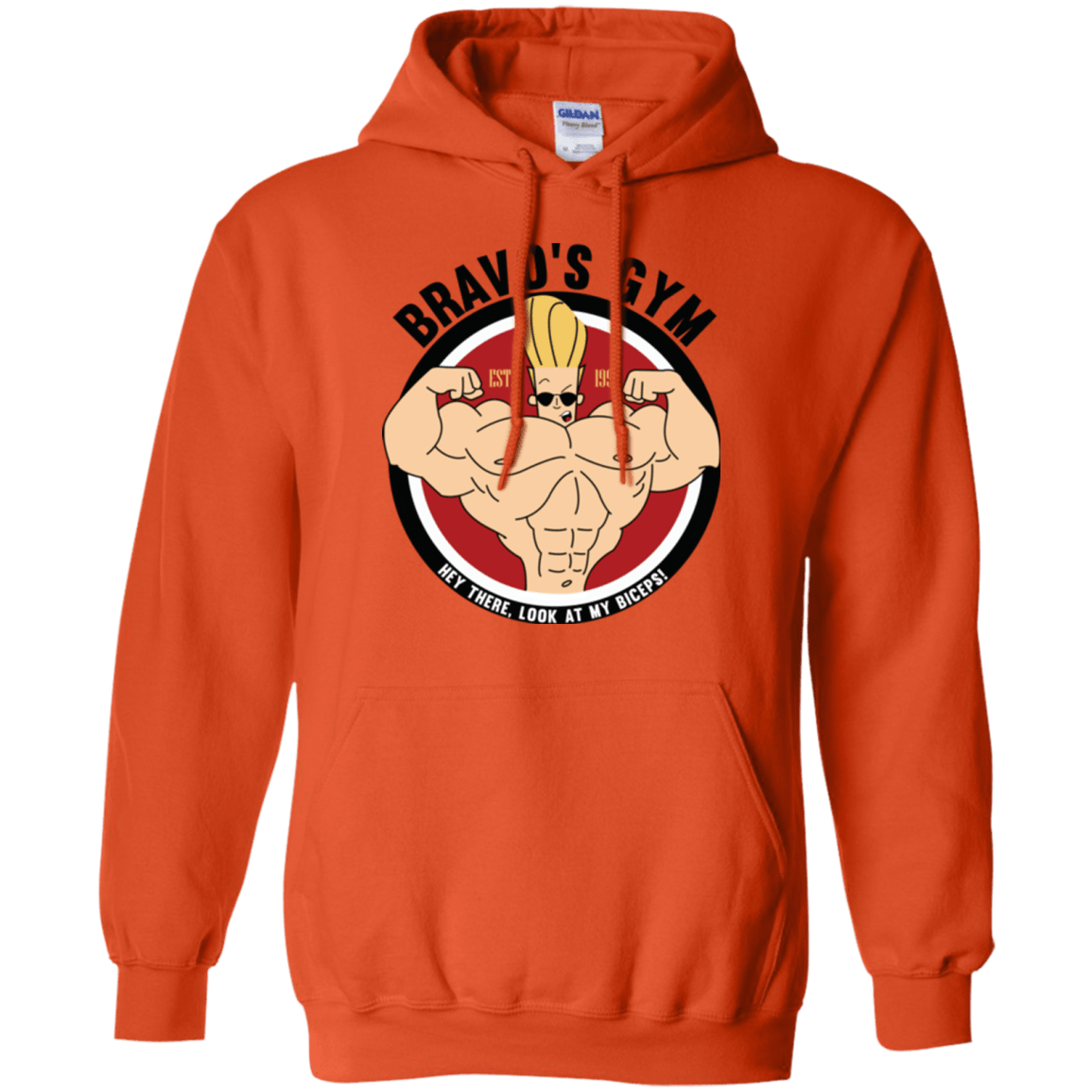 Sweatshirts Orange / Small Bravo's Gym Pullover Hoodie