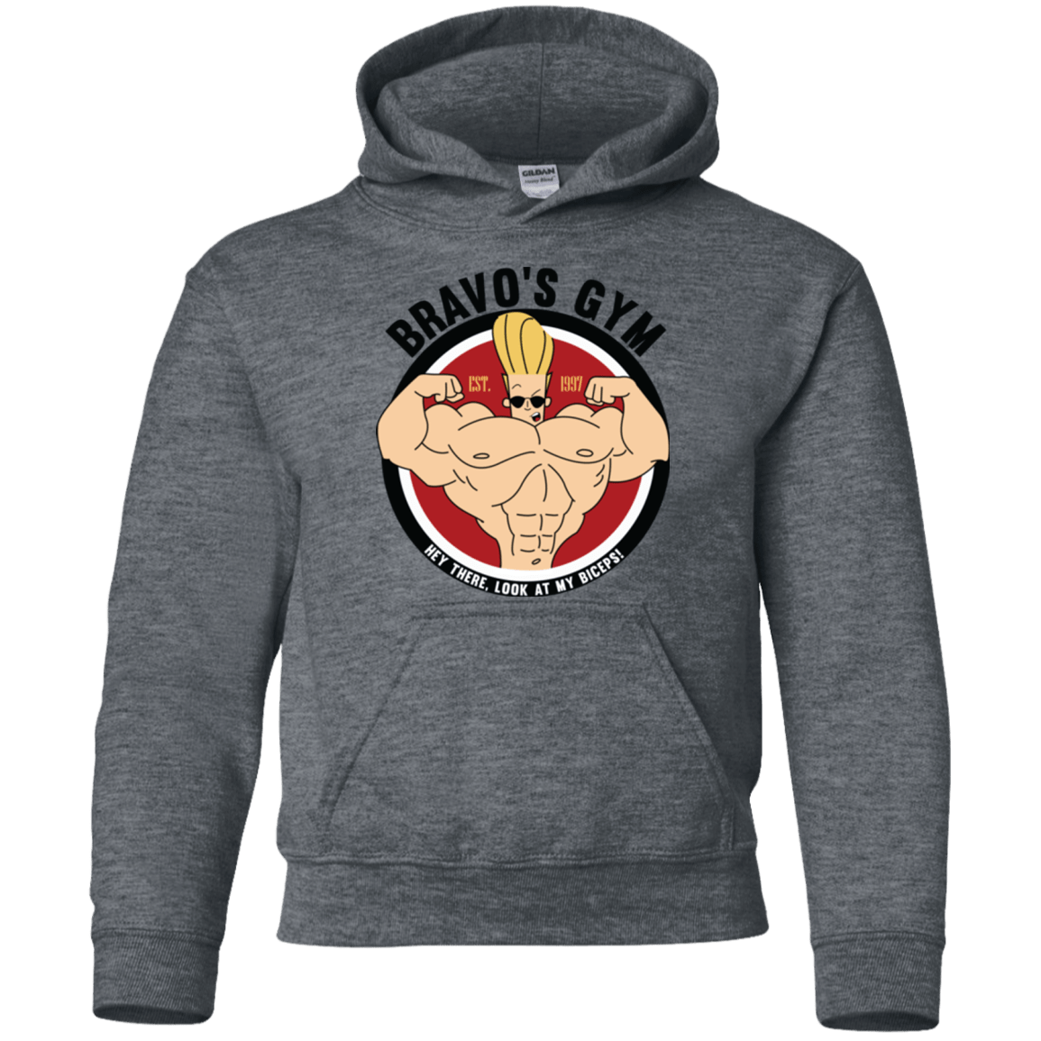 Sweatshirts Dark Heather / YS Bravo's Gym Youth Hoodie