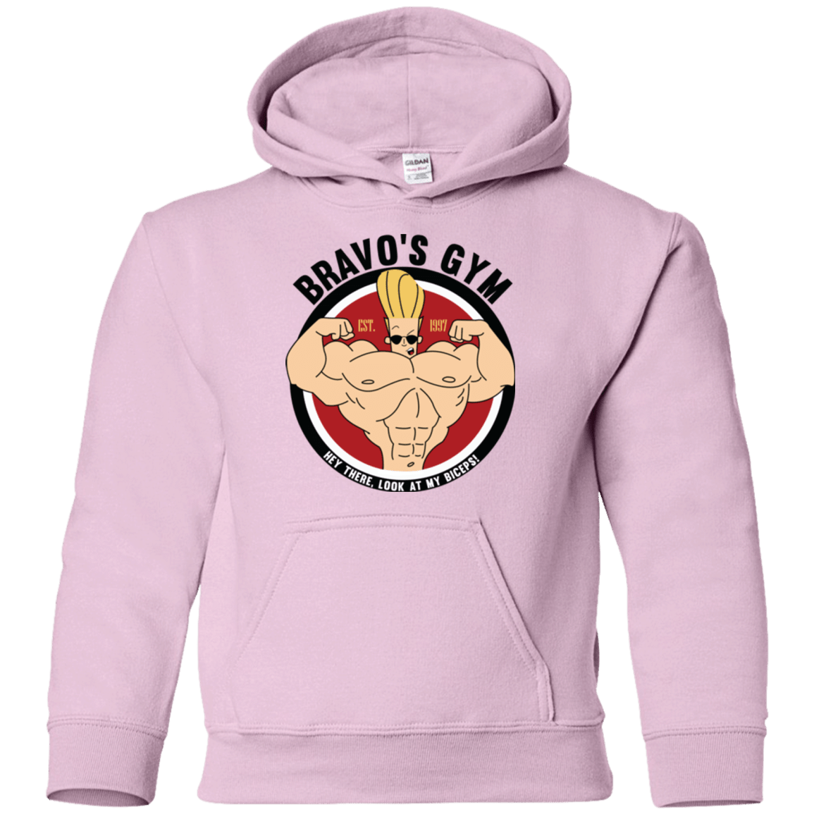 Sweatshirts Light Pink / YS Bravo's Gym Youth Hoodie