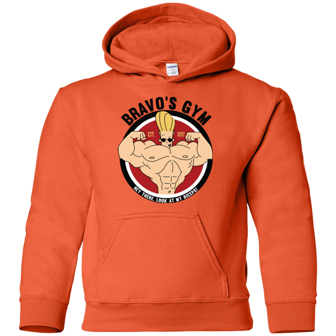 Sweatshirts Orange / YS Bravo's Gym Youth Hoodie