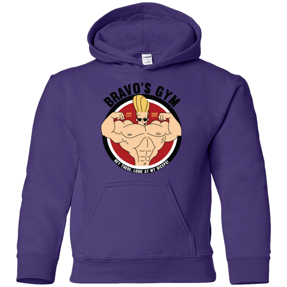 Sweatshirts Purple / YS Bravo's Gym Youth Hoodie
