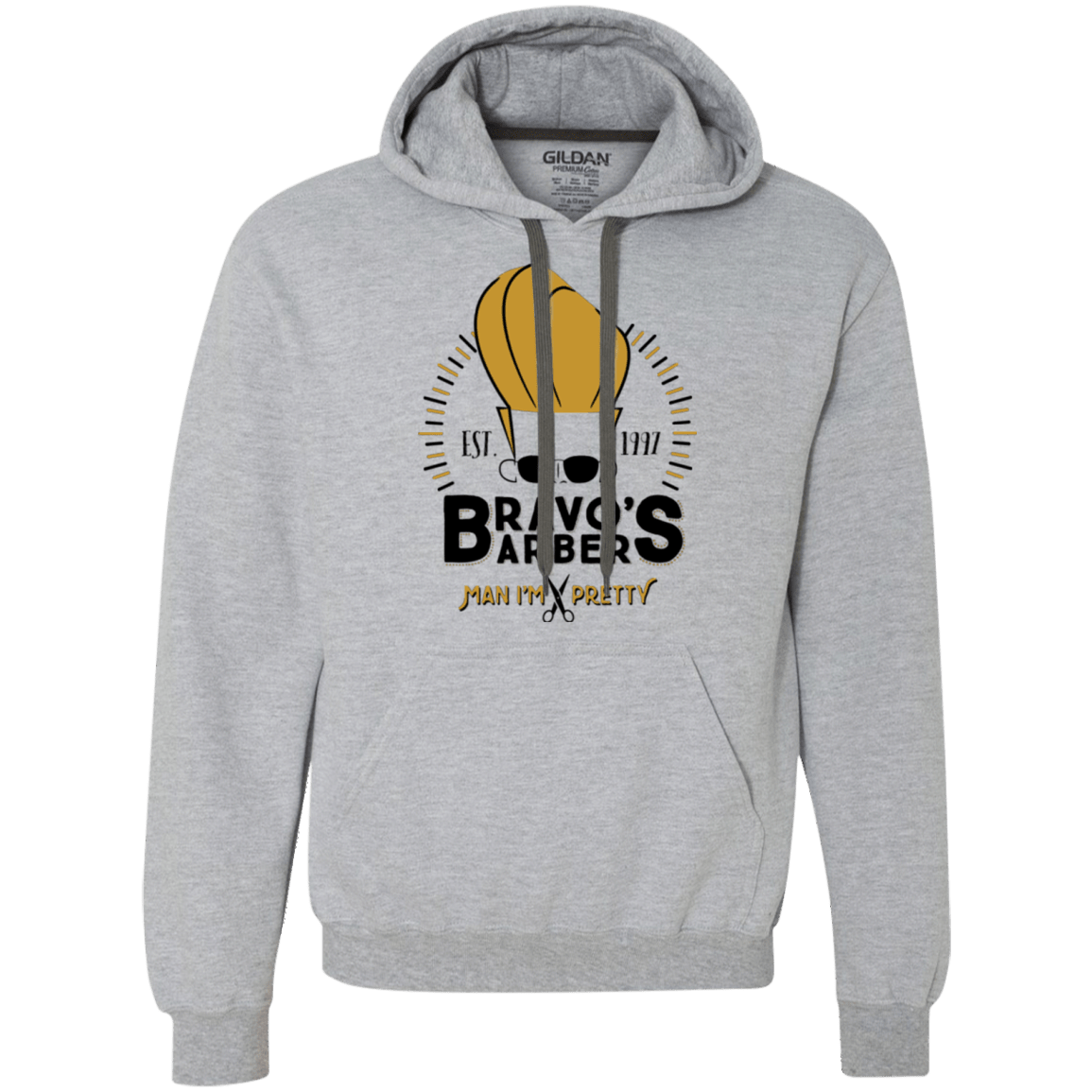 Sweatshirts Sport Grey / Small Bravos Barbers Premium Fleece Hoodie