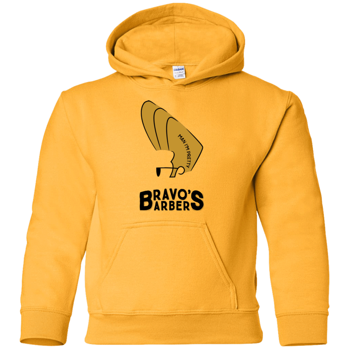 Sweatshirts Gold / YS Bravos Barbers Youth Hoodie