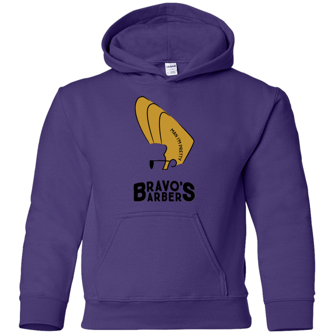 Sweatshirts Purple / YS Bravos Barbers Youth Hoodie
