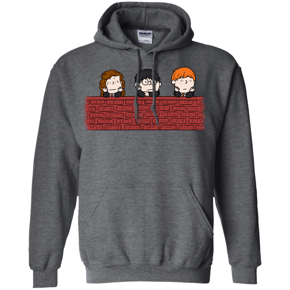Sweatshirts Dark Heather / S Brick Wall Pullover Hoodie