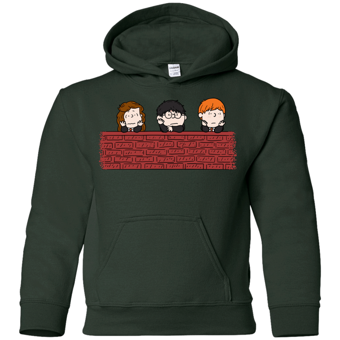 Sweatshirts Forest Green / YS Brick Wall Youth Hoodie