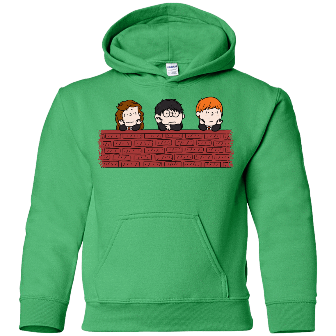 Sweatshirts Irish Green / YS Brick Wall Youth Hoodie