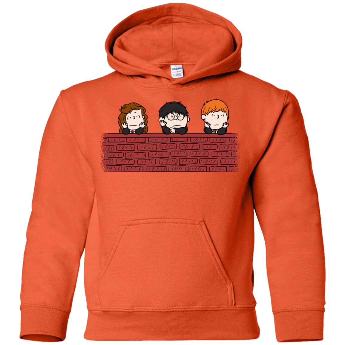 Sweatshirts Orange / YS Brick Wall Youth Hoodie